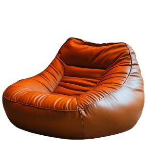 Modern Quilted Leather Bean Bag Chair